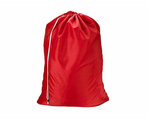 image of red industrial laundry bag