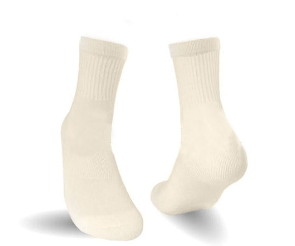 one pair of beige tube socks