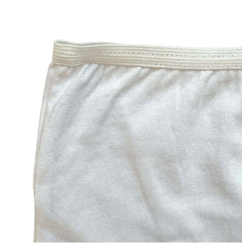 Correctional Ladies undergarment solid white showing waist elastic
