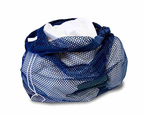 Navy blue mesh laundry bag