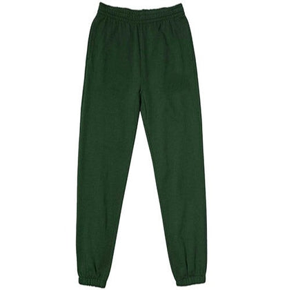 one pair of forest green sweat pants