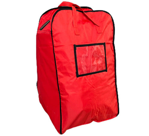 Red Property Bag showing the side pocket
